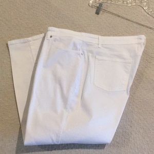 Eileen Fisher 20W Organic Skinny Ankle Jeans White